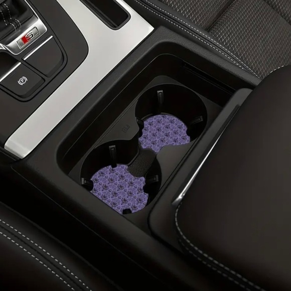 Haunted Mansion Wall Paper Car Coasters for cup Holders- Set of 2 - Picture 4 of 4